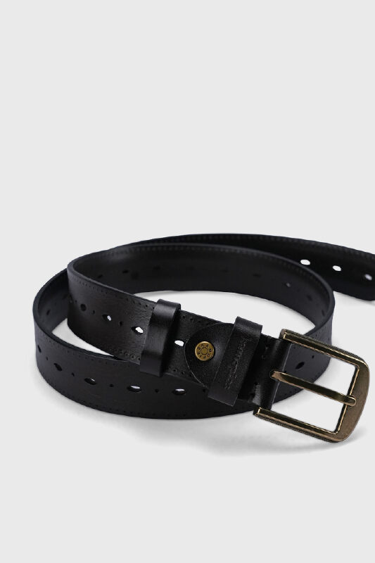  CUTOUT DESIGN LEATHER BELT