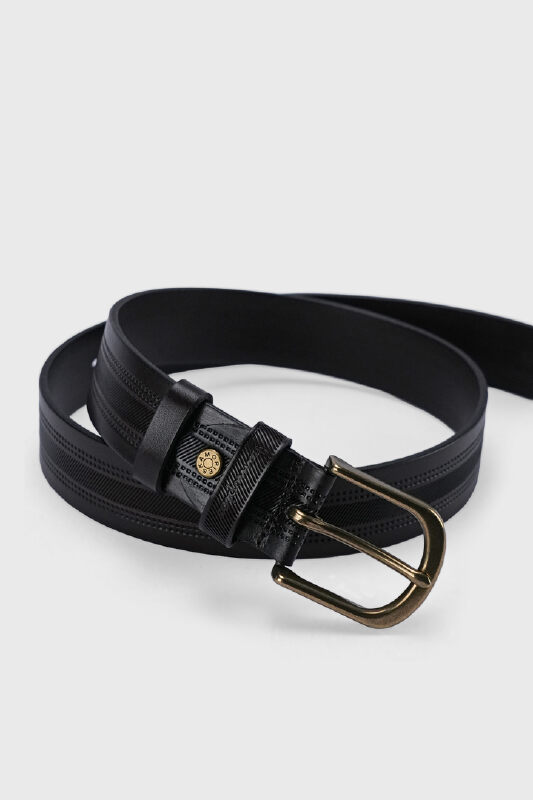 TEXTURED LEATHER BELT