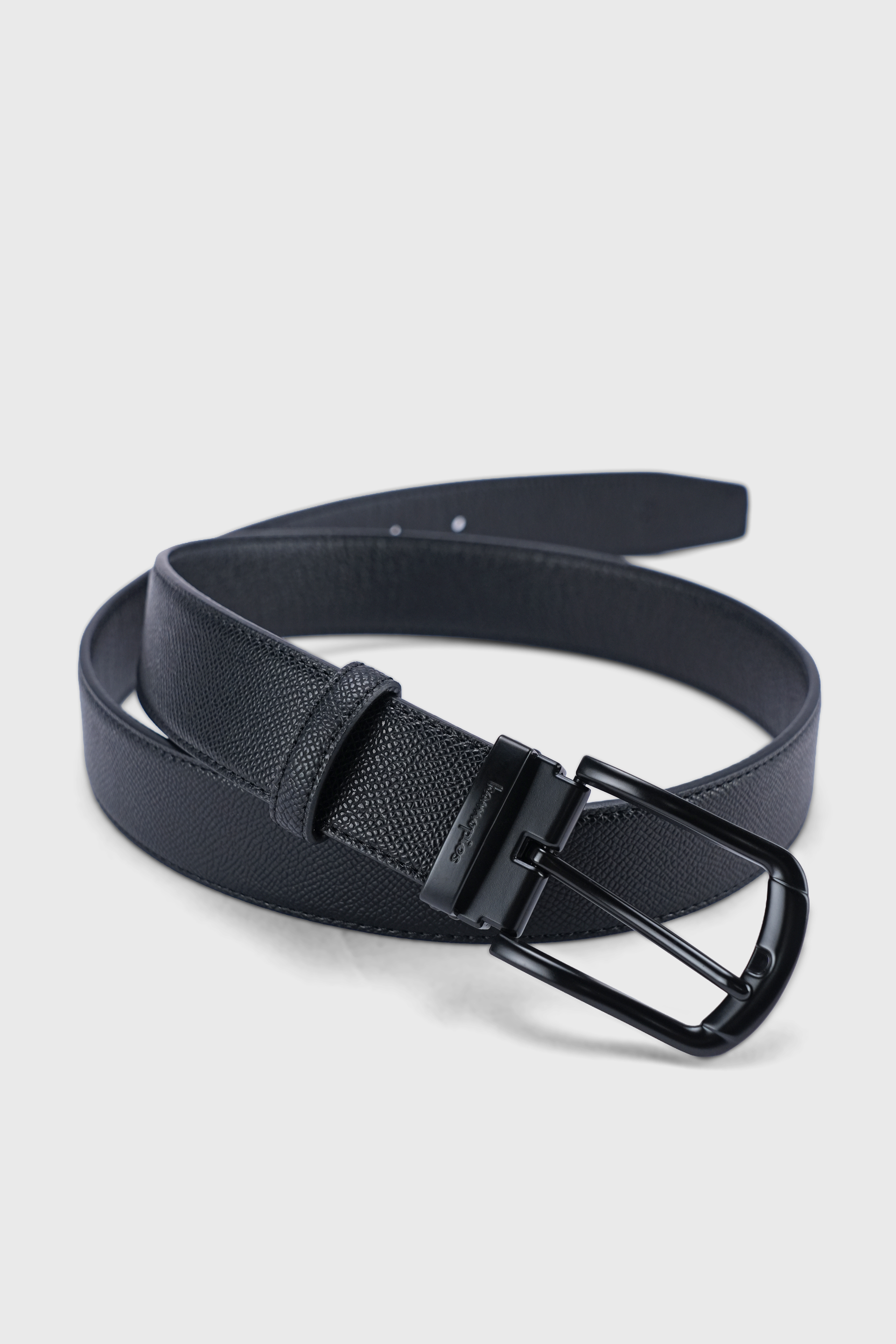 MEN'S BLACK MINIMAL BELT