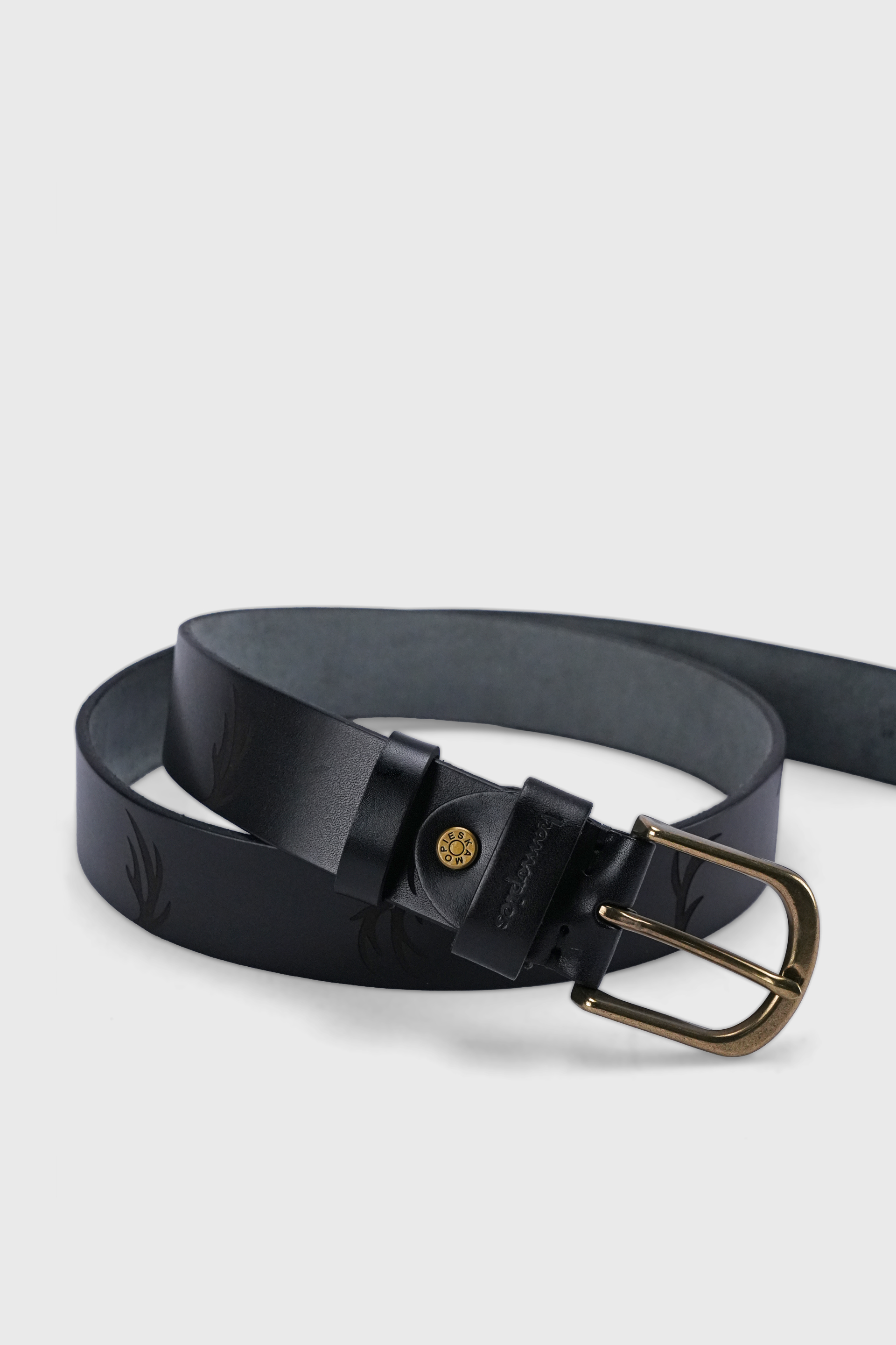 CASUAL FAUX COPPER BUCKLE BELT