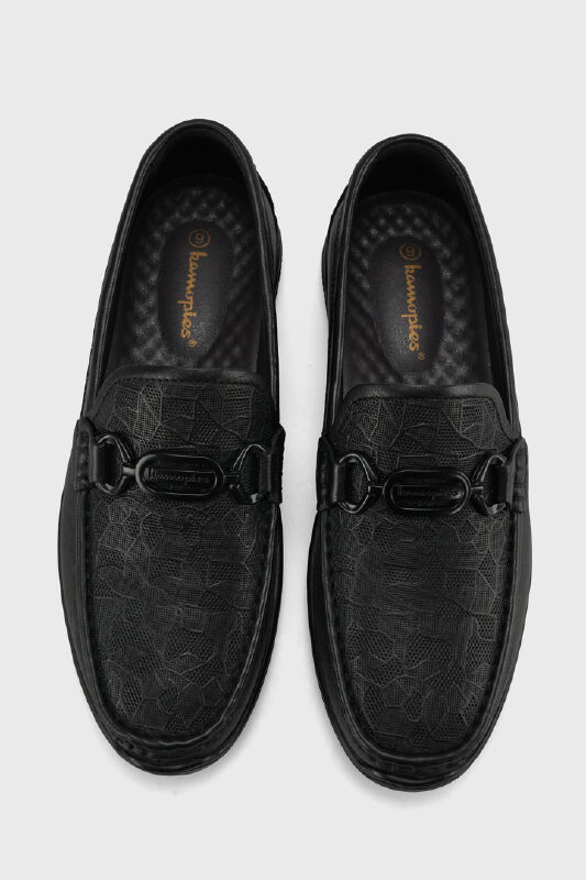 GENUINE LEATHER TEXTURED LOAFERS