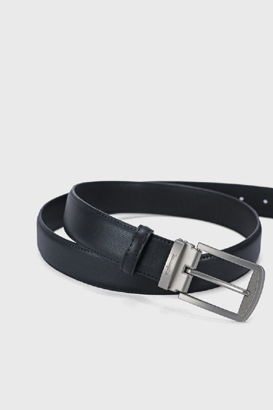 Silver Pin Buckle Leather Belt 